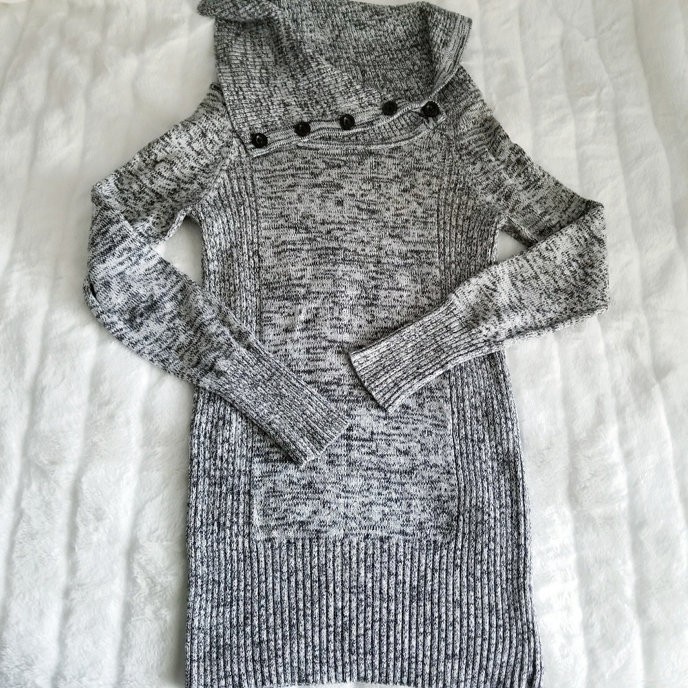 Cache' Split Cowl Neck Sweater